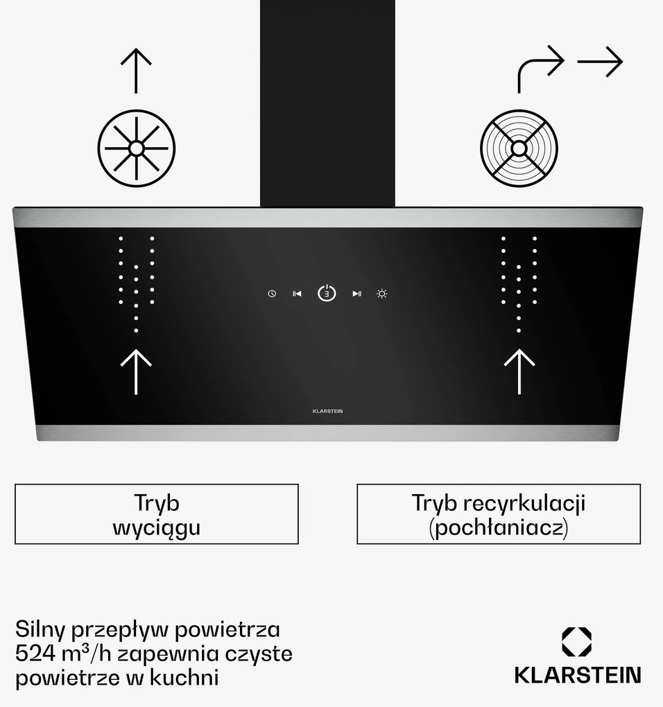 Klarstein FlashLine 90 Okap kuchenny 90 cm