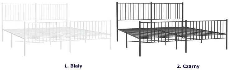 Czarne metalowe łóżko rustykalne 180x200cm - Fiver