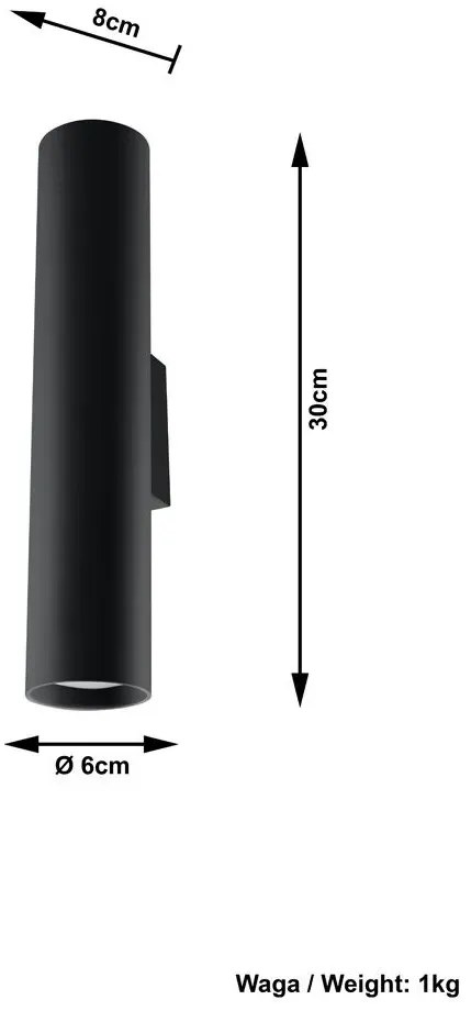 Nowoczesny kinkiet tuba W5-N45