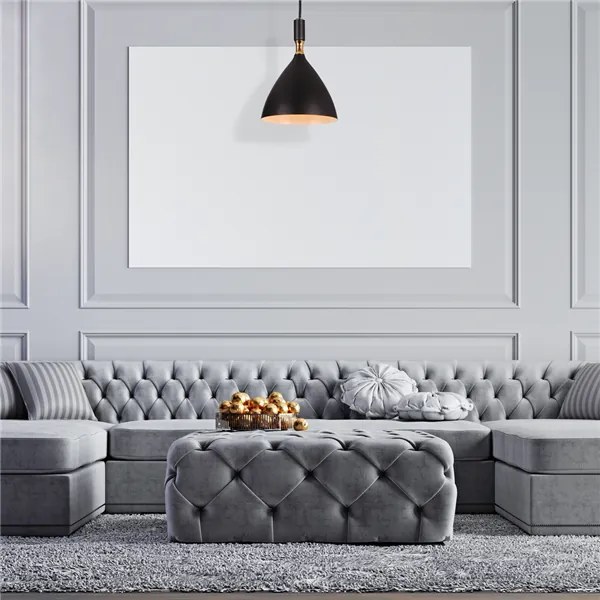 Lampa Sufitowa Wisząca czarna/złota OTTO BLACK/GOLD 1xE27