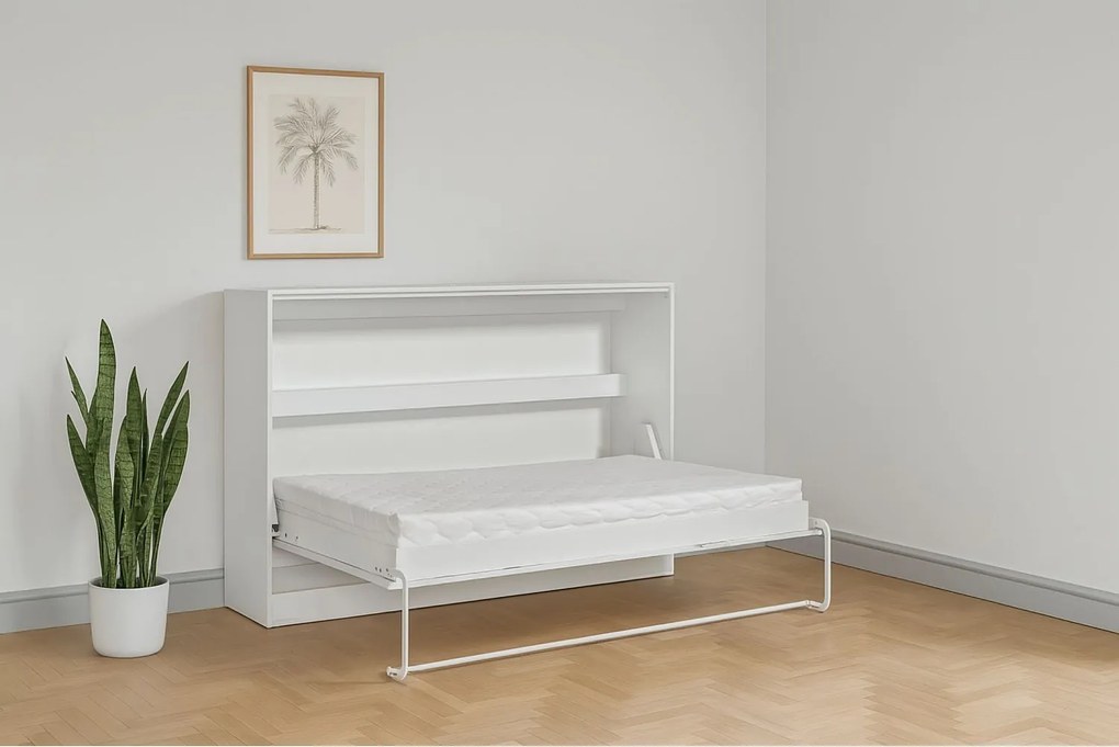 Półkotapczan poziomy Perfekt, 120x200 cm, Biały + Czarny