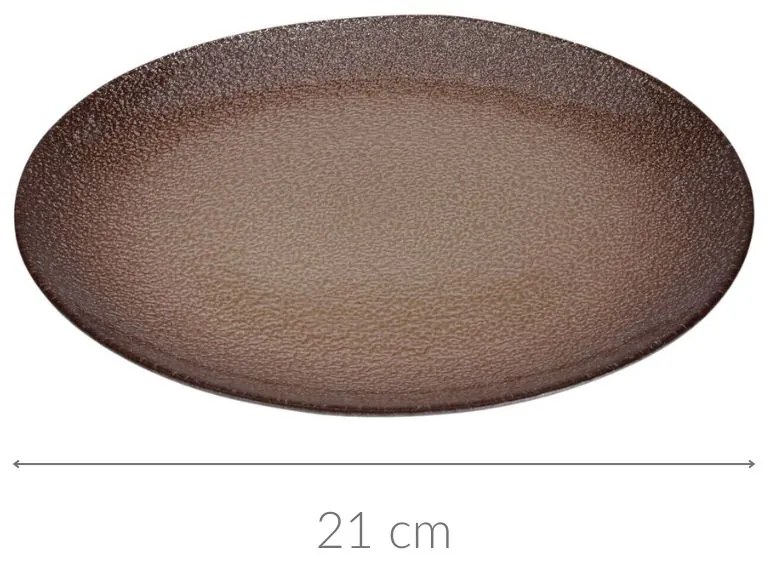 Szklany talerz deserowy BERYT, Ø 21 cm