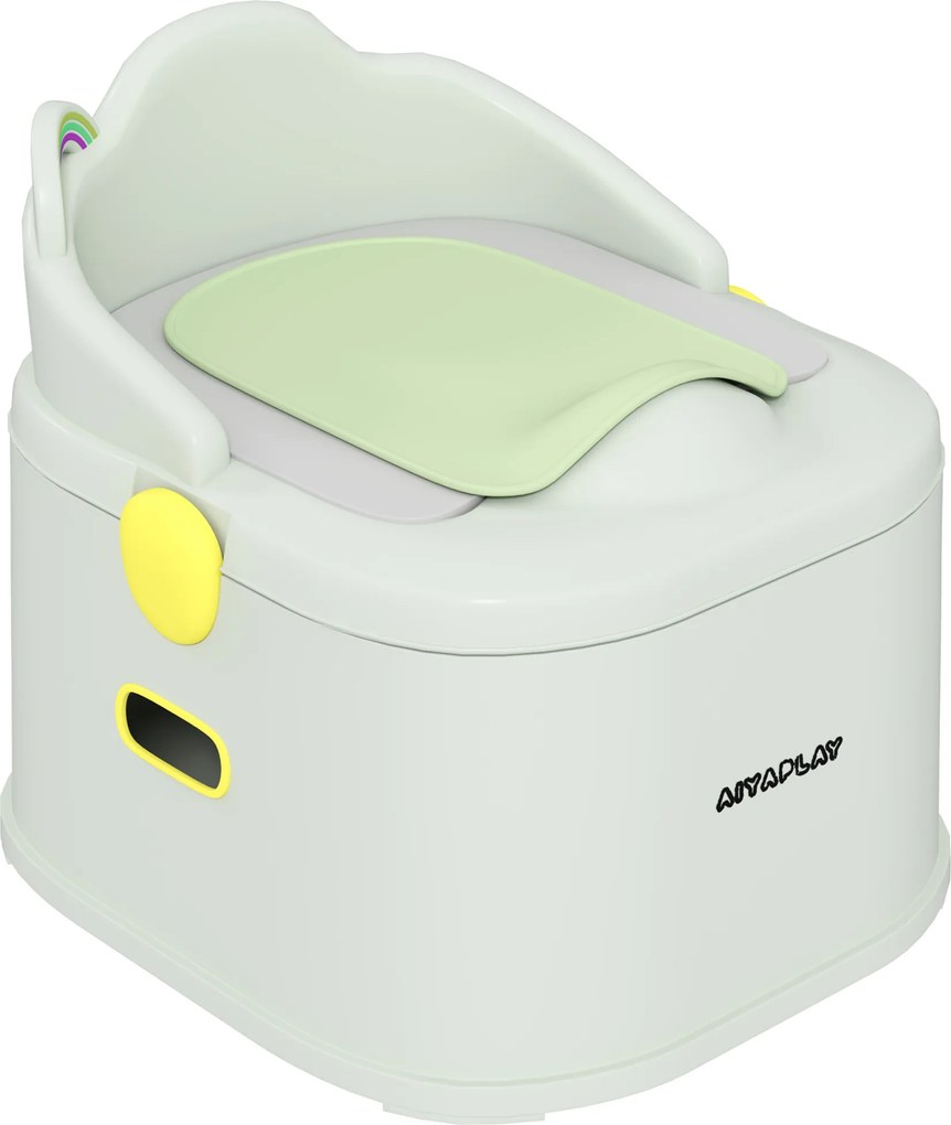 AIYAPLAY Nocnik dla dzieci 3-w-1, zdejmowany nakładka, siedzisko z ekoskóry, do 50 kg, Szary