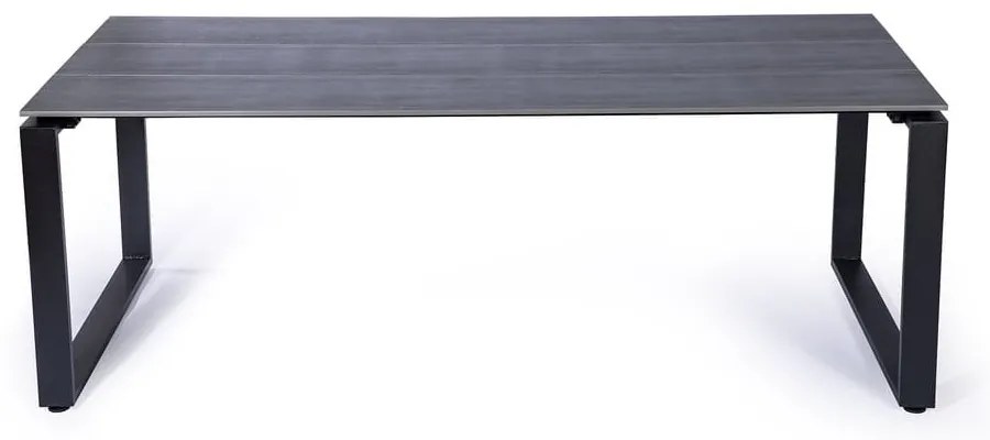 Zestaw 4 rattanowych krzeseł Gabriela i czarnego stołu Strong – Bonami Essentials