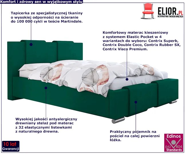 Jednoosobowe łóżko ze schowkiem 120x200 W6-A47