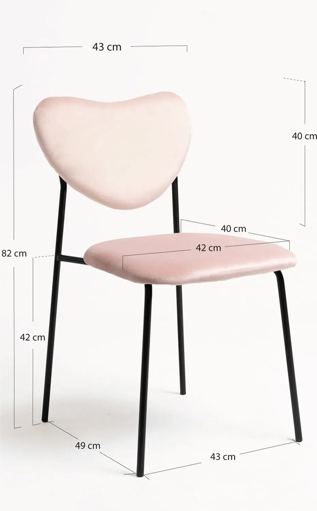 Zestaw 4 Krzese Cora Black Aksamitne