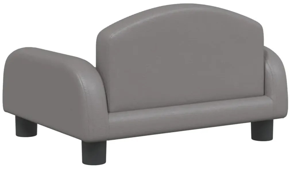 Szara kanapa dziecięca z ekoskóry A0-R59