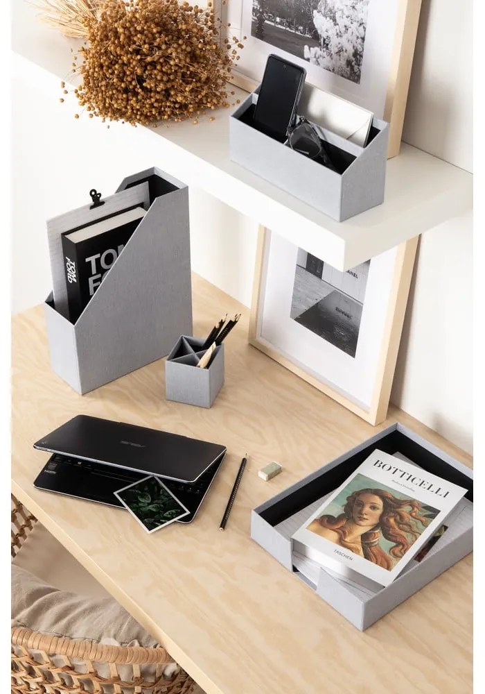 Kartonowe organizery zestaw 4 szt. Hugo Canvas Paper Laminate – Bigso