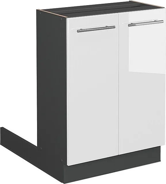 Wyspa kuchenna biały wysoki połysk 60x70x82 fame-line