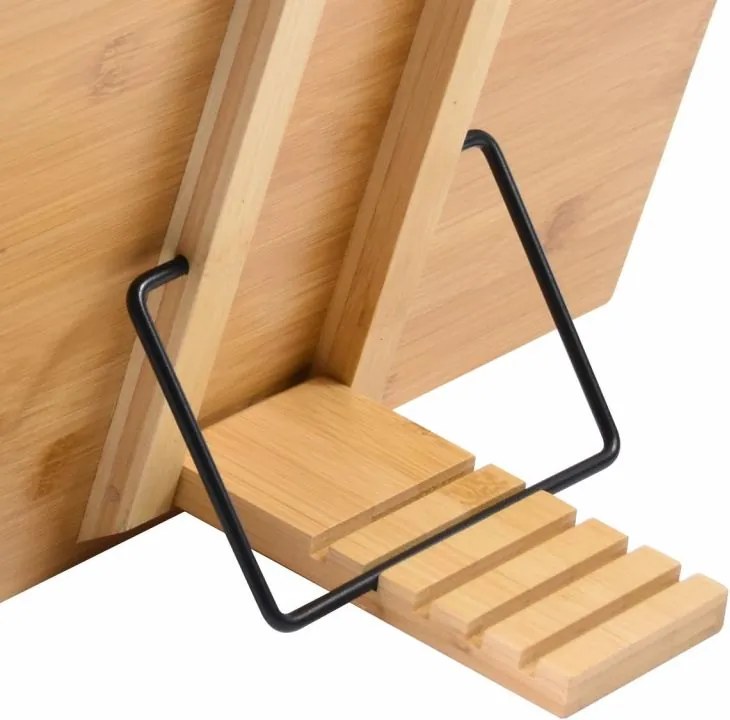 Stojak na książki, bambusowy, wymiary: 39 x 28 x 4,2 cm