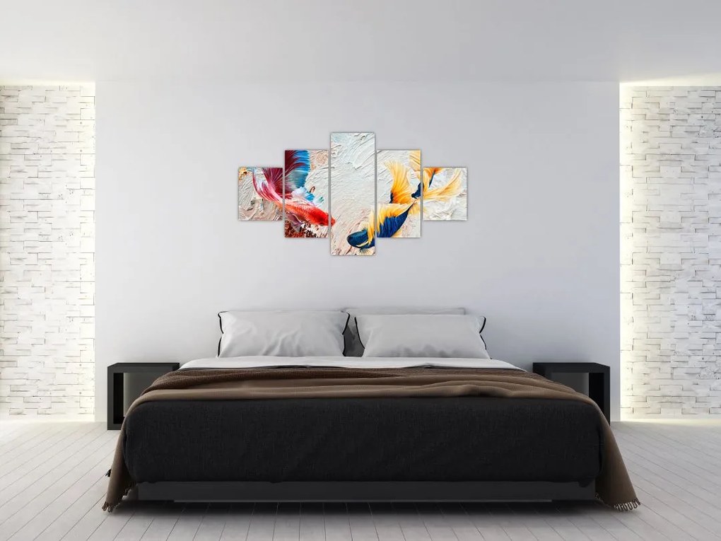 Obraz - Ryby bojowniki (125x70 cm)