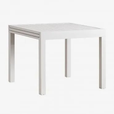 Stół Ogrodowy 90-180x90 Cm Rozkładany, Aluminiowy Starmi Gardenia Biel - Sklum