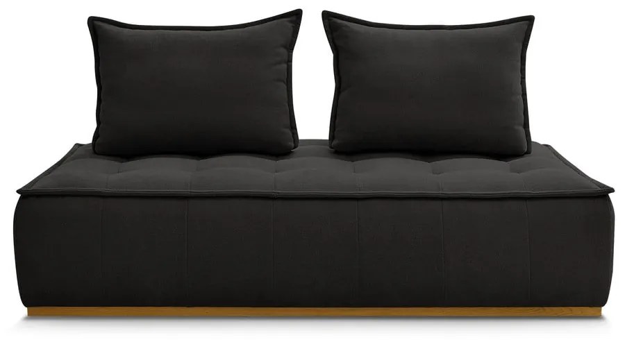 Czarna sofa z tkaniny szenilowej 175 cm Elisa – Bobochic Paris