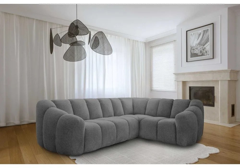 Szary narożnik (prawostronny/w kształcie litery L) Shell – Miuform