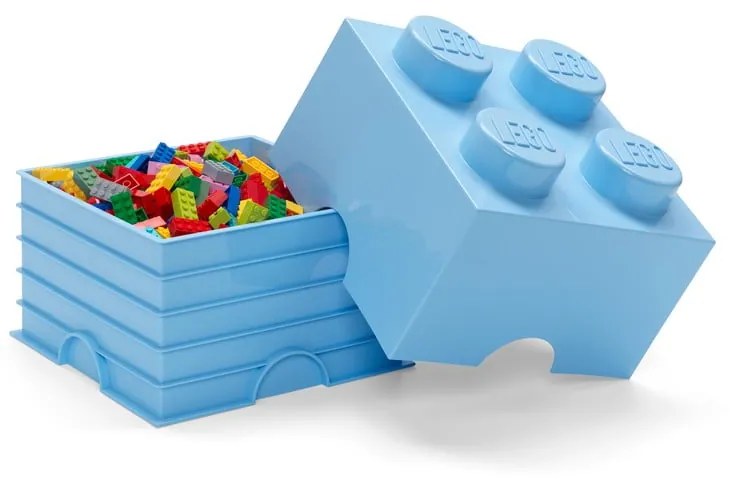Jasnoniebieski pojemnik kwadratowy LEGO®