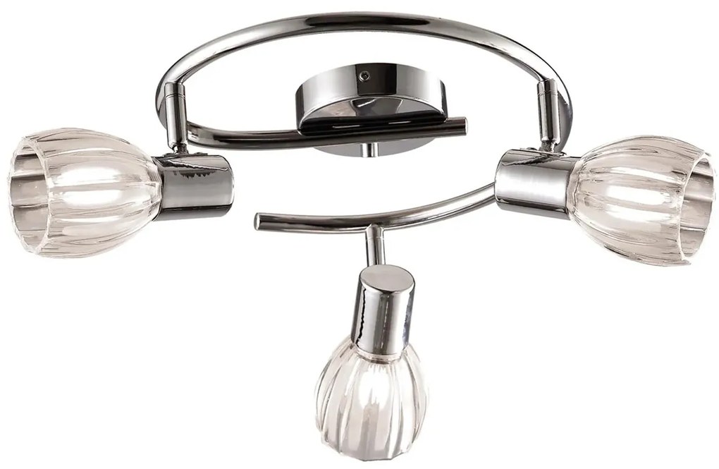 Lampa sufitowa z 3 ruchomymi szklanymi kloszami - A762 F1-A70