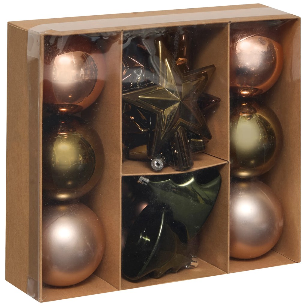 Komplet bombek i ozdób świątecznych, 20 sztuk