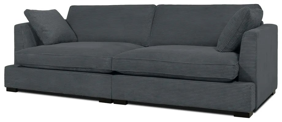 Szara sztruksowa sofa 236 cm Mobby – Scandic