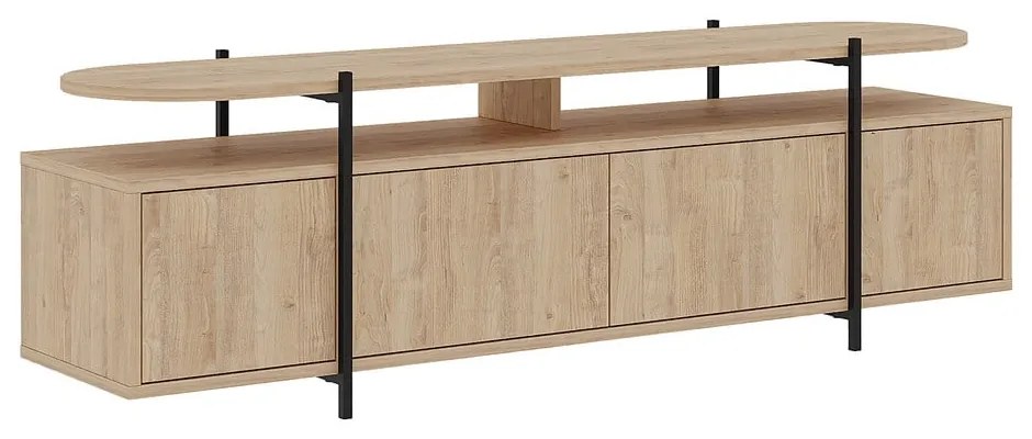 Szafka pod TV w dekorze dębu 160x48 cm Hinoa – Marckeric