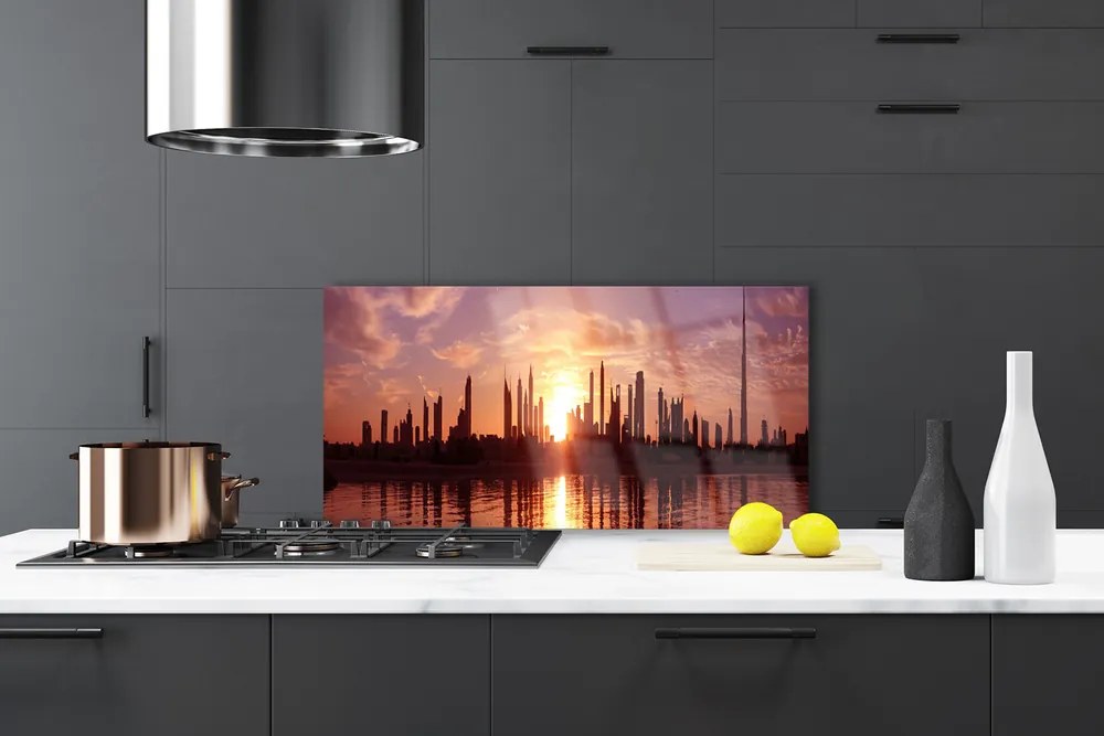 Panel Kuchenny Panorama Nocnego Miasta