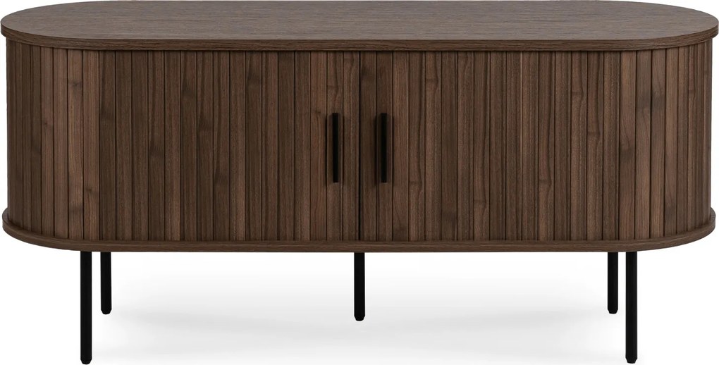 Szafka RTV do Salonu Dwudrzwiowa TRISH 120 cm Orzech Nowoczesna