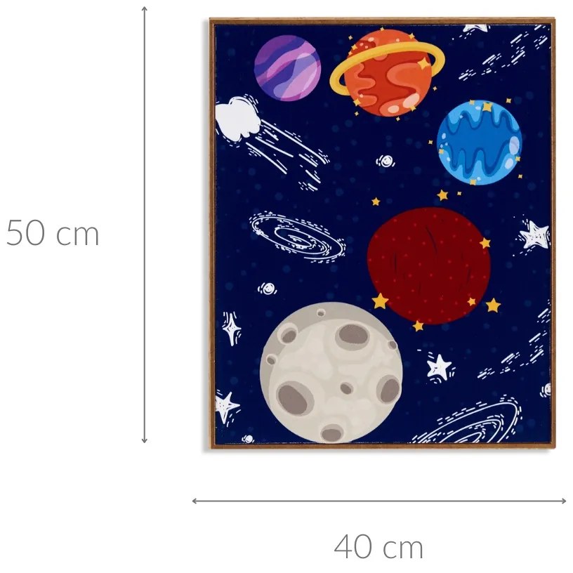 Plakat w ramce kosmos PLANET, 40 x 50 cm