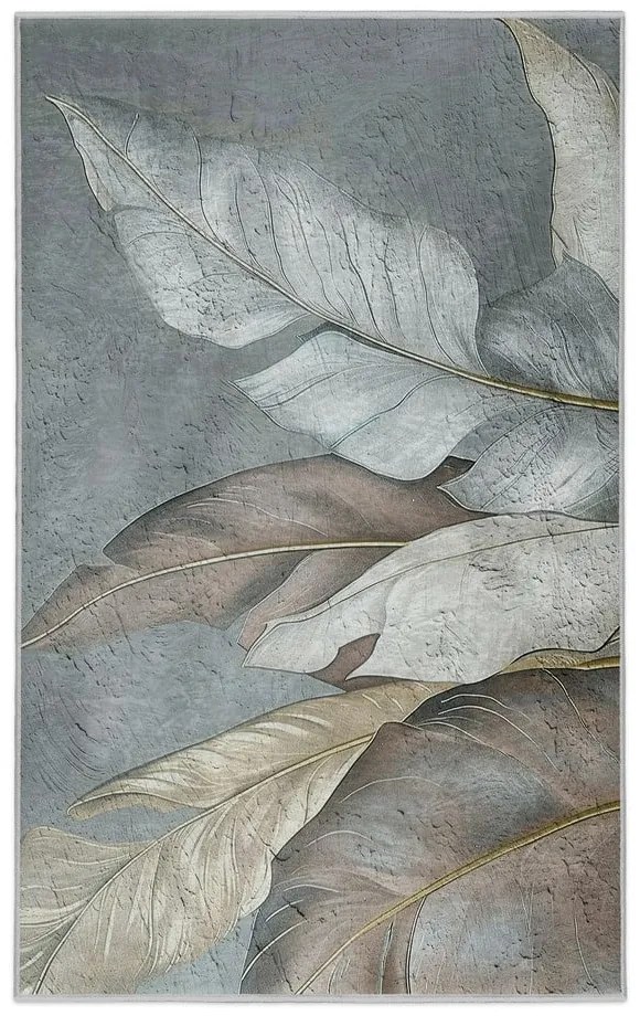 Zielono-szary dywan odpowiedni do prania 80x150 cm Dusty Leaves – Mila Home
