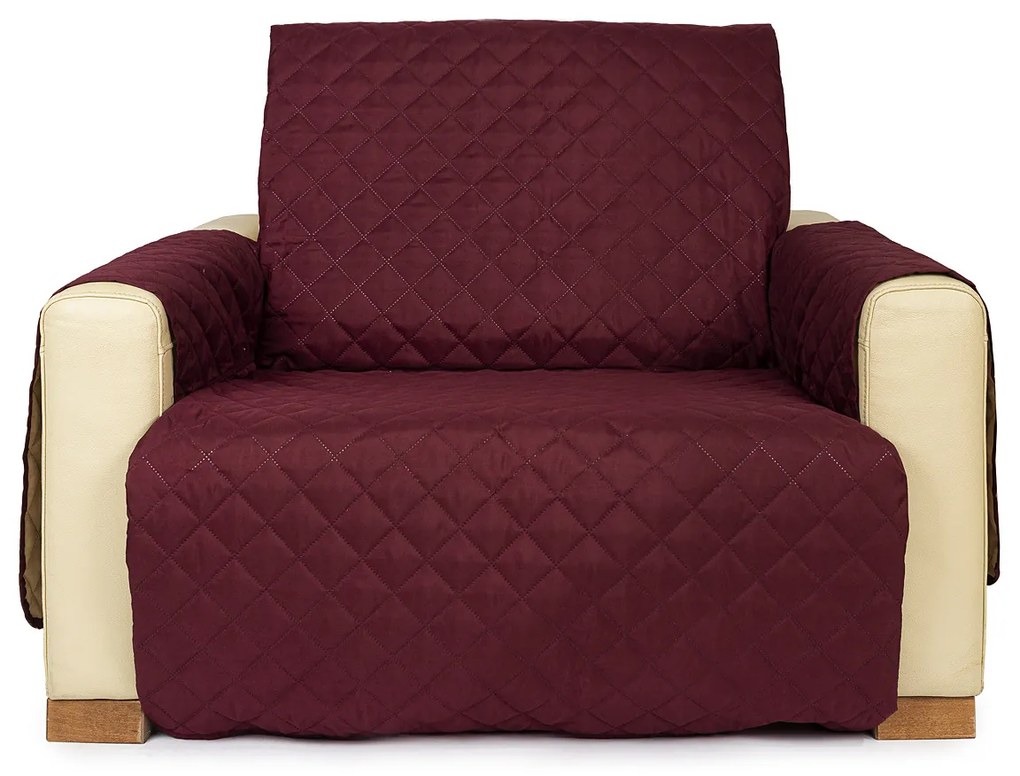4Home Narzuta na fotel Doubleface bordo/beżowy, 60 x 220 cm, 60 x 220 cm