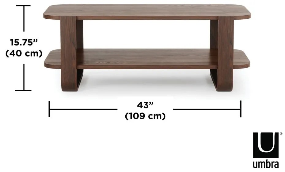 Brązowy stolik z drewna eukaliptusowego 55x109 cm Bellwood – Umbra