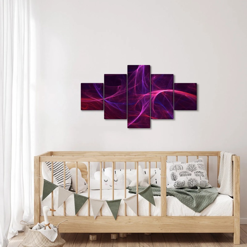 Abstrakcyjny obraz krzywych (125x70 cm)