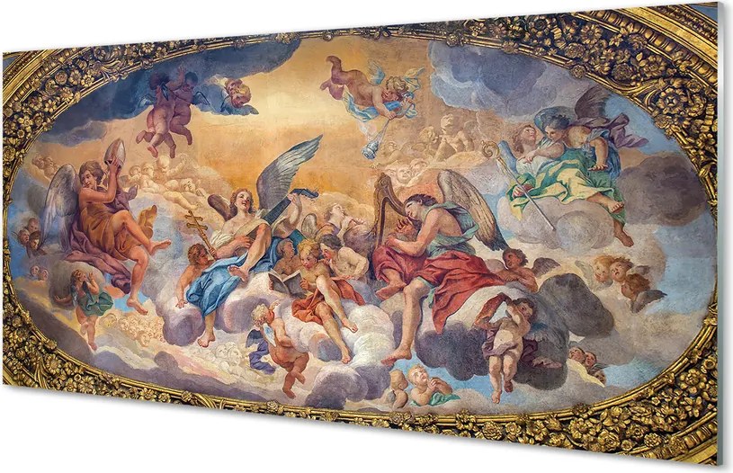 Panel szklany do Kuchni Artystyczna Wizja Aniołów