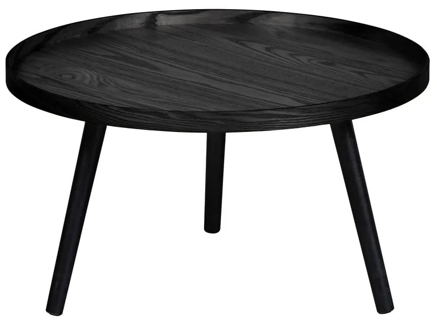 Czarny stolik WOOOD Mesa, Ø 60 cm