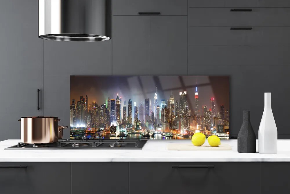 Panel Szklany Światła Wielkiej Metropolii