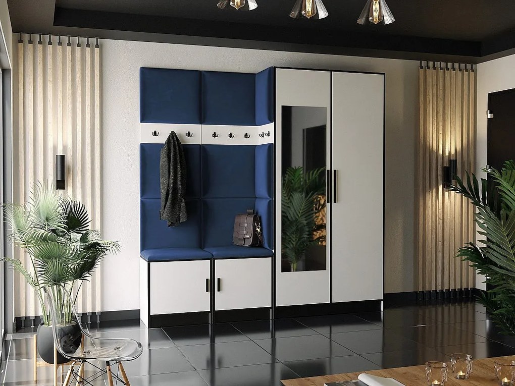 Garderoba ROJ 21 Biały + Niebieski