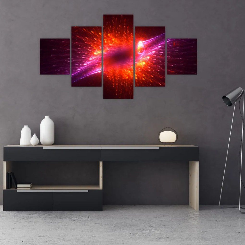 Obraz współczesnej ciernistej abstrakcji (125x70 cm)