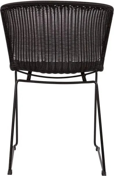 Czarne krzesła ogrodowe ze sztucznego rattanu zestaw 2 szt. Wings – WOOOD