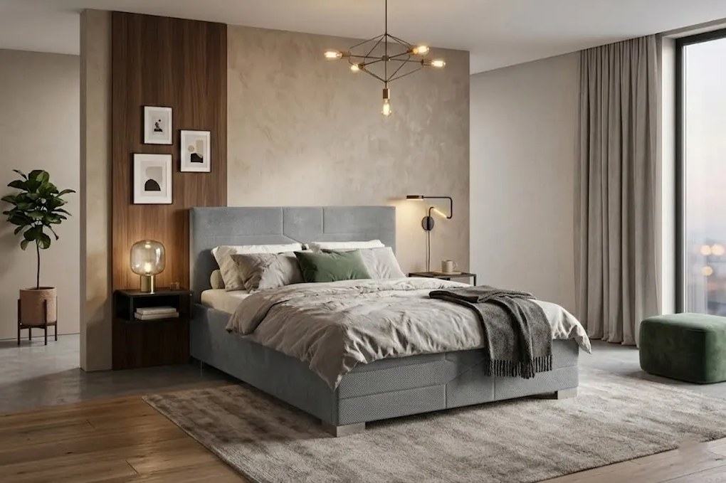 Łóżko KATI 120x200 cm Szary Bez materaca