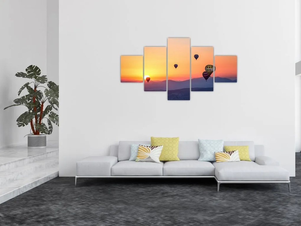 Obraz balonów na ogrzane powietrze (125x70 cm)