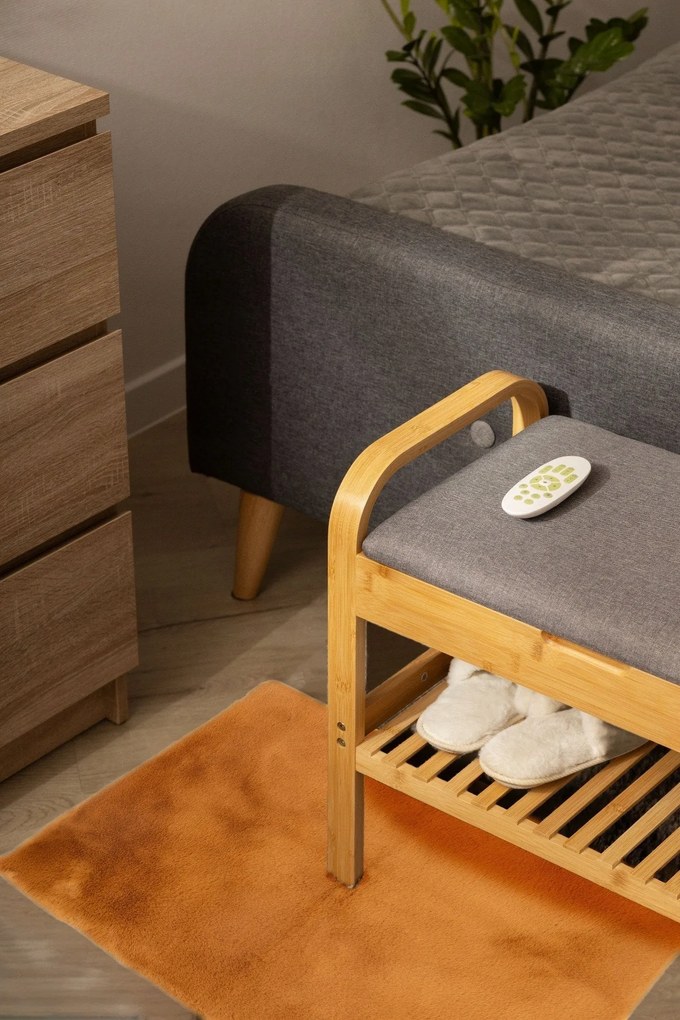 Dywanik futrzany Rudy 50x80 cm miękki Dekoracyjny Antypoślizgowy Estetyczny