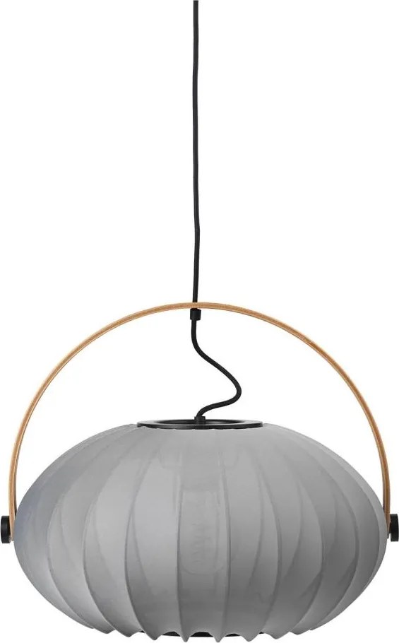 Halo Design 746354 - Lampa wisząca na przewodzie DC 1xE27/40W/230V śr. 40 cm szary/dąb
