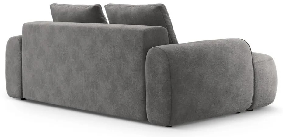 Szara aksamitna sofa 200 cm Linz – Cosmopolitan Design