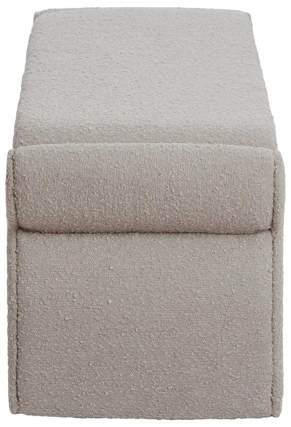 Beżowa ławka z materiału bouclé Nafya – Light &amp; Living