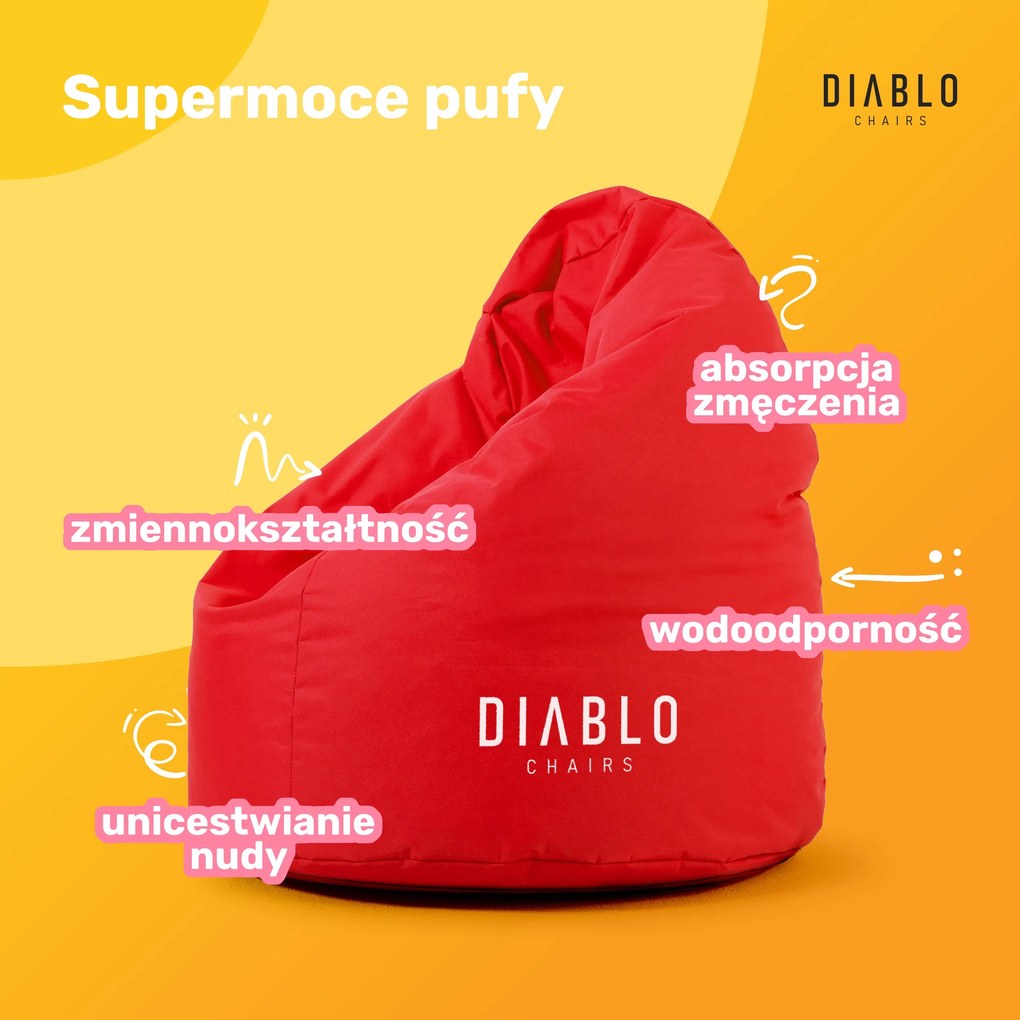 Pufa dla dziecka Diablo Chairs, czerwona