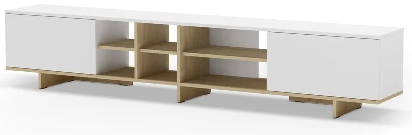 Biała szafka pod TV 230x44 cm Cequoia – Marckeric