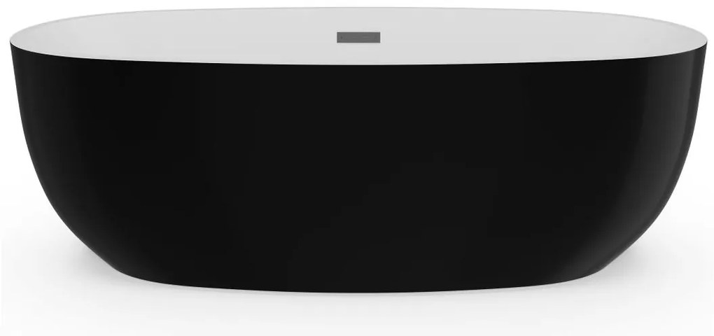 Wanna wolnostojąca - 238 l - 170 x 80 x 58 cm - Czarna - Akryl - NICA