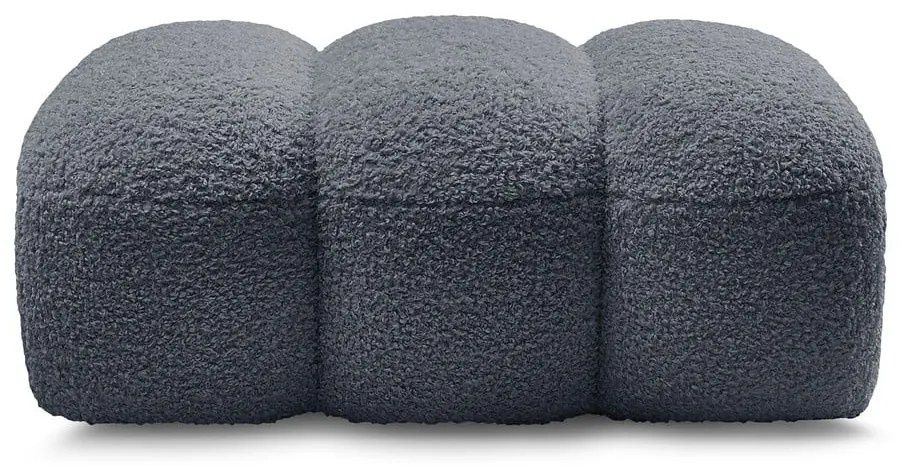 Ciemnoszary podnóżek z materiału bouclé Hippolyte – Bobochic Paris