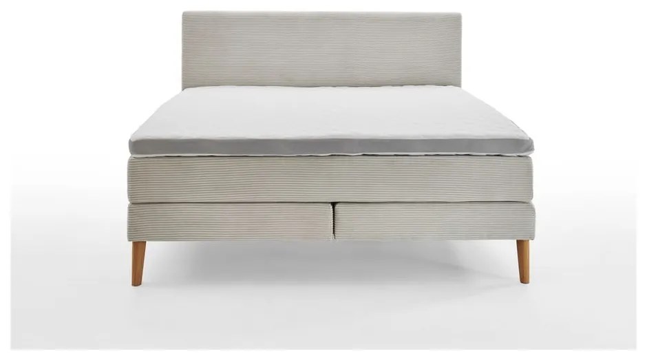 Beżowe łóżko boxspring 160x200 cm Linea – Meise Möbel