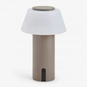 Bezprzewodowa Lampa Stołowa Led Do Użytku Zewnętrznego Z Żelaza Socotra Moka Brown - Sklum