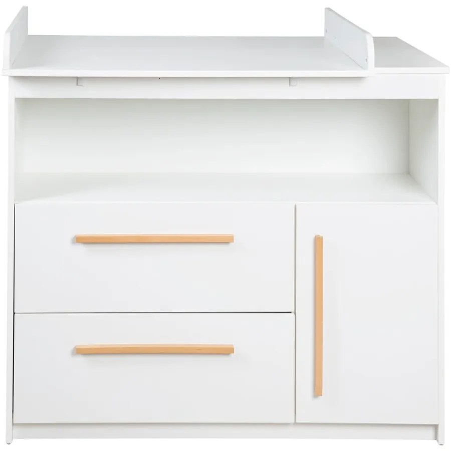 Biała niska komoda dziecięca 107x98 cm Lilo – Roba