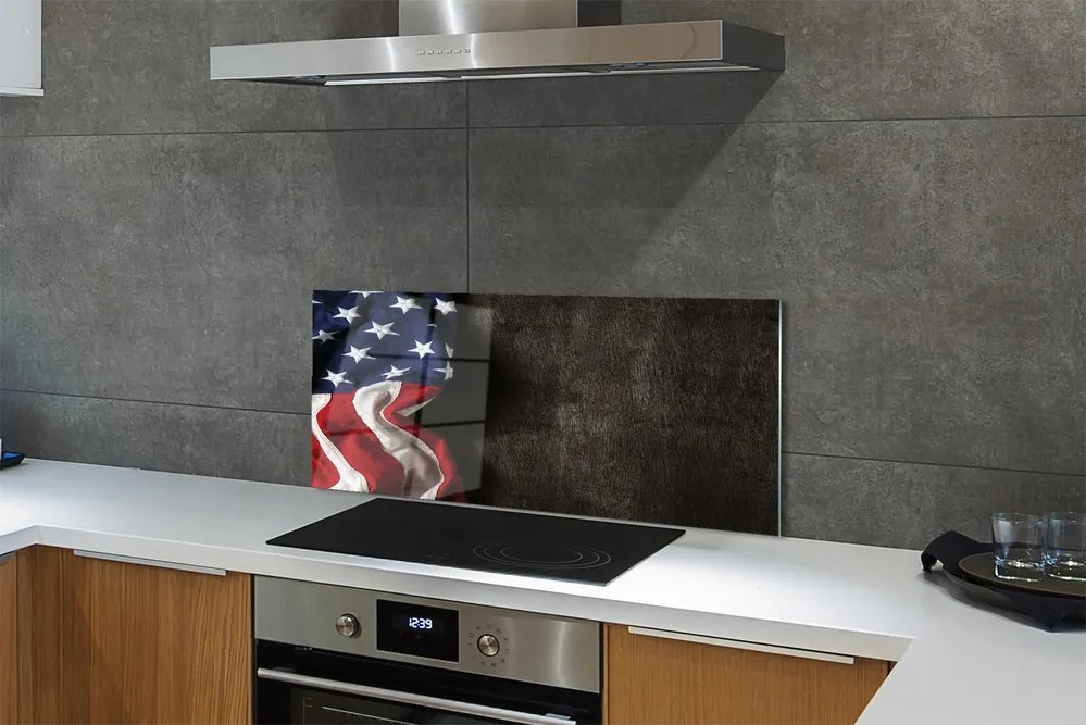 Szklany Panel Amerykański Sztandar Państwowy